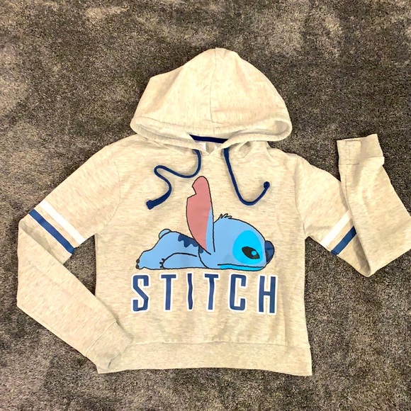 Tops - Disney Stitch Cropped Hoodie Small